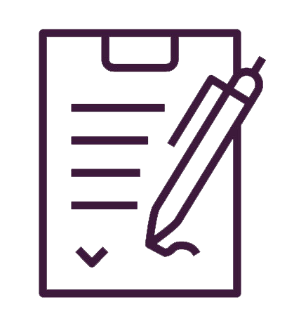 Sign document purple